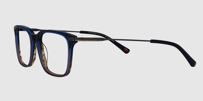  Blue Full rim Square Eyeglasses for Men