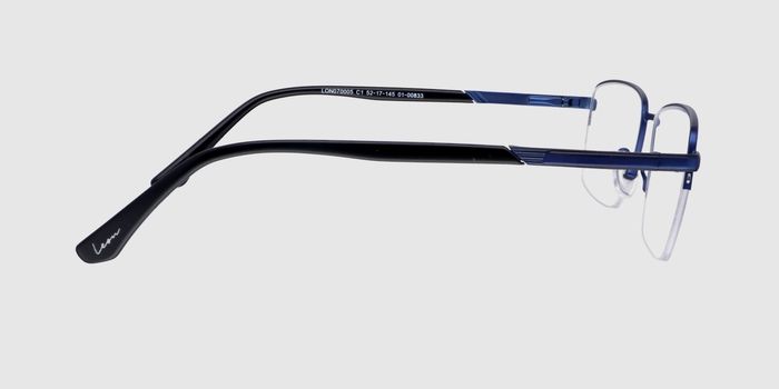  Blue Half rim Rectangle Eyeglasses for Men