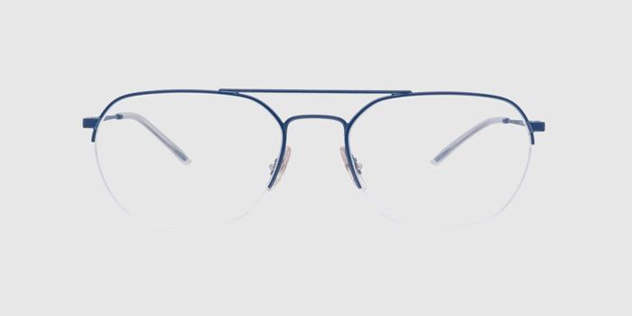  Blue Half rim Aviator Eyeglasses for Men and Women