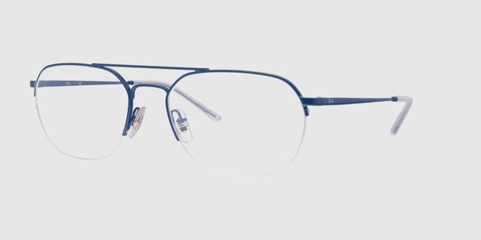  Blue Half rim Aviator Eyeglasses for Men and Women