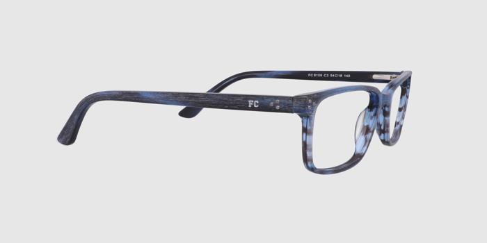  Blue Full frame Rectangle Eyeglasses for Men