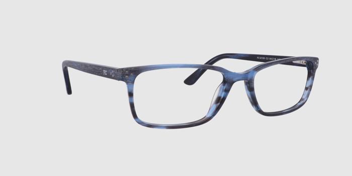  Blue Full frame Rectangle Eyeglasses for Men