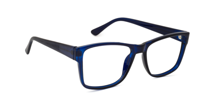  Blue Full Frame Square Eyeglasses for Men and Women