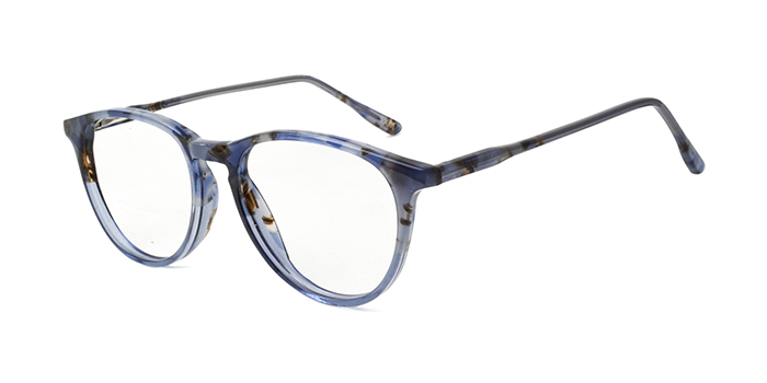  Blue Full Frame Round Eyeglasses for Men and Women