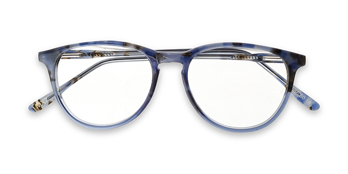  Blue Full Frame Round Eyeglasses for Men and Women