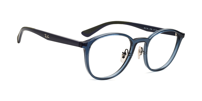Ray-Ban Blue Full Frame Round Eyeglasses for Men and Women