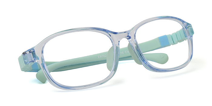  Blue Full Frame Oval Eyeglasses for Kids