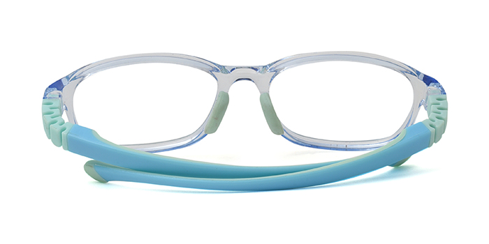  Blue Full Frame Oval Eyeglasses for Kids