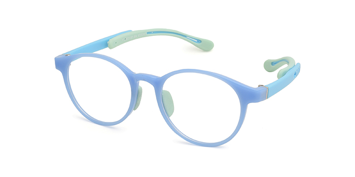  Blue Full Frame Round Eyeglasses for Kids