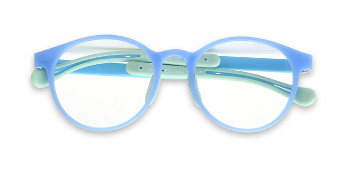  Blue Full Frame Round Eyeglasses for Kids