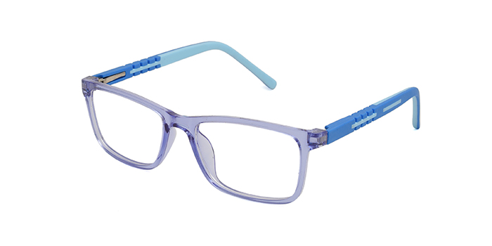  Blue Full Frame Rectangle Eyeglasses for Kids