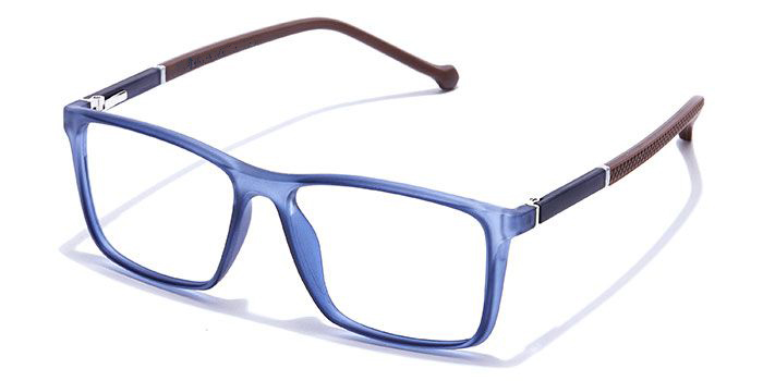  Matte Blue Full Frame Wayfarer Eyeglasses for Men and Women