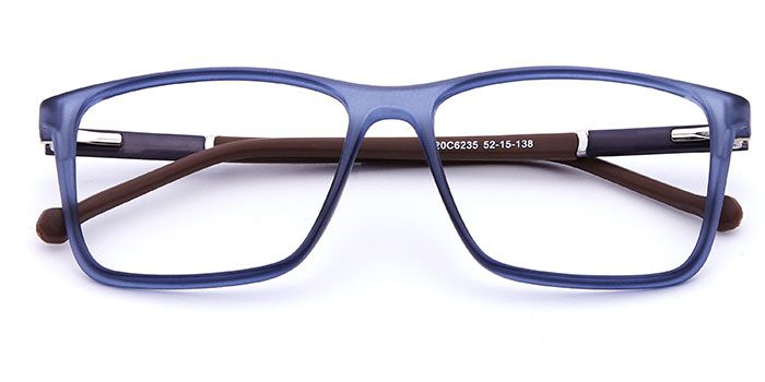  Matte Blue Full Frame Wayfarer Eyeglasses for Men and Women