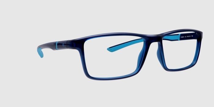  Blue Full frame Rectangle Eyeglasses for Men