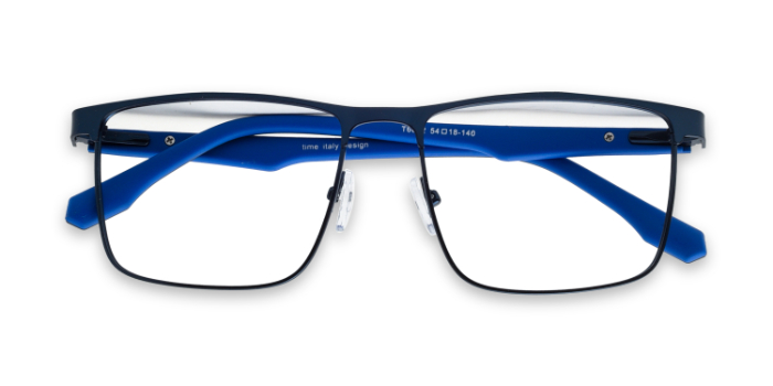  Blue Full Frame Rectangle Eyeglasses for Men and Women