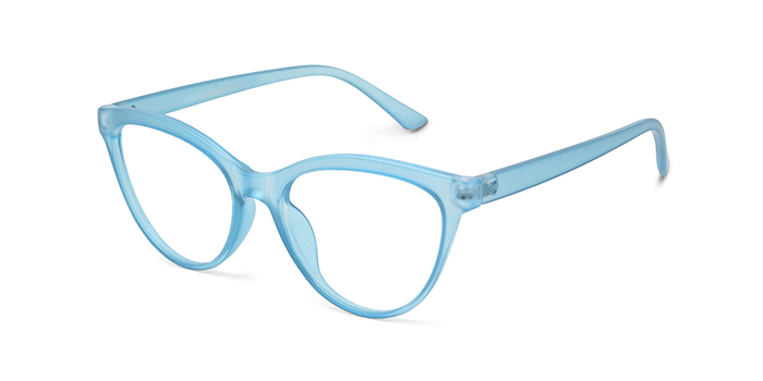  Blue Full Frame Cateye Eyeglasses for Women
