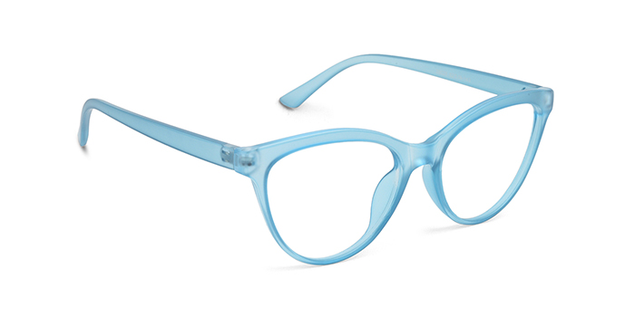  Blue Full Frame Cateye Eyeglasses for Women
