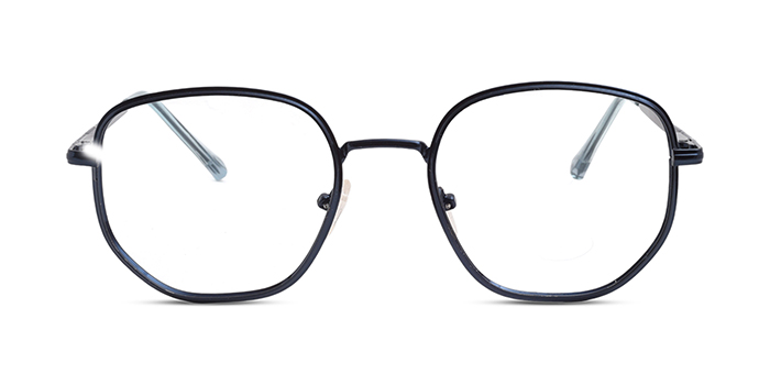  Blue Full Frame Hexagon Eyeglasses for Men and Women