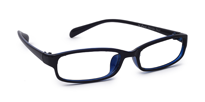  Blue Full Frame Rectangle Eyeglasses for Men and Women