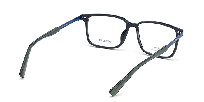 Diesel Blue Full Frame Rectangle Eyeglasses for Men and Women