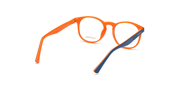 Diesel Blue Full Frame Round Eyeglasses for Men and Women