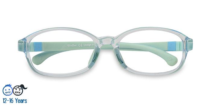  Blue Full Frame Rectangle Eyeglasses for Kids