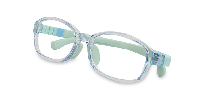  Blue Full Frame Rectangle Eyeglasses for Kids