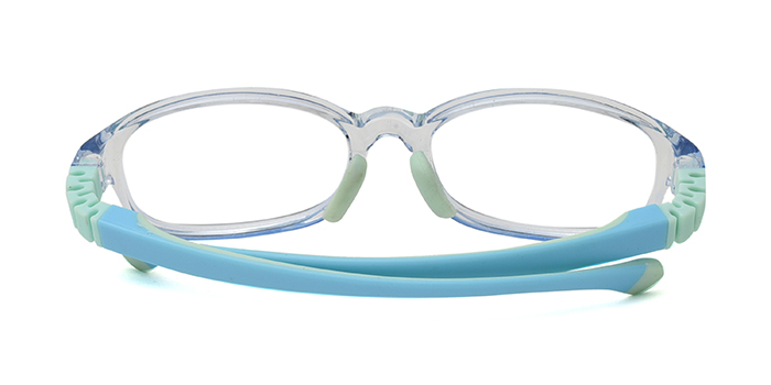  Blue Full Frame Rectangle Eyeglasses for Kids