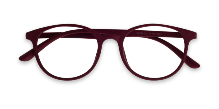  Wine Full Frame Round Eyeglasses for Men and Women