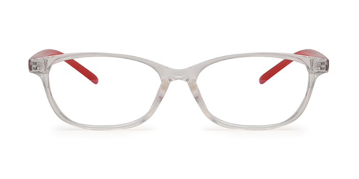  Red Full Frame Oval Eyeglasses for Kids