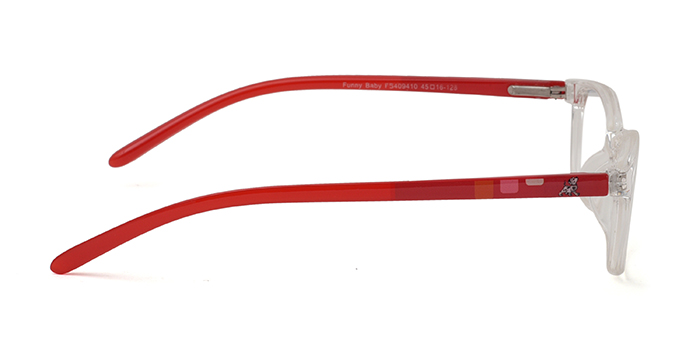  Red Full Frame Oval Eyeglasses for Kids