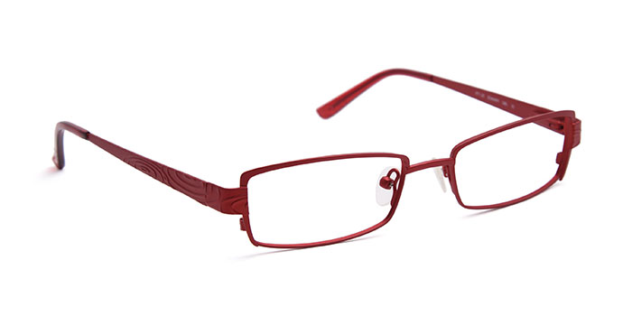  Red Full Frame Rectangle Eyeglasses for Women