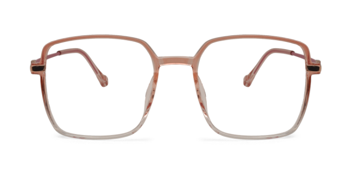  Pink Full Frame Square Eyeglasses for Men and Women