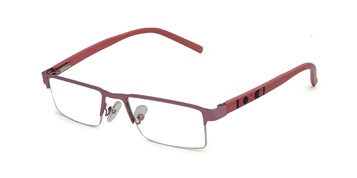  Pink Half Frame Rectangle Computer Glasses for Women