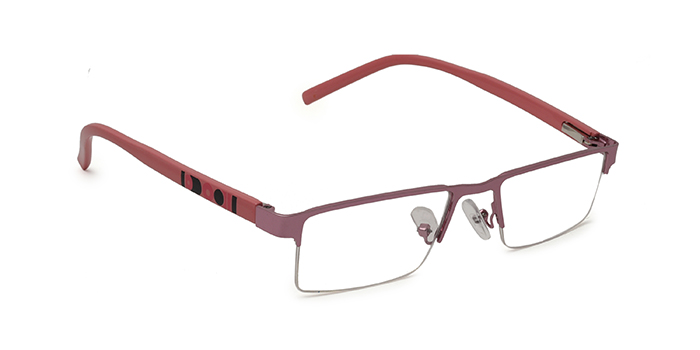  Pink Half Frame Rectangle Computer Glasses for Women