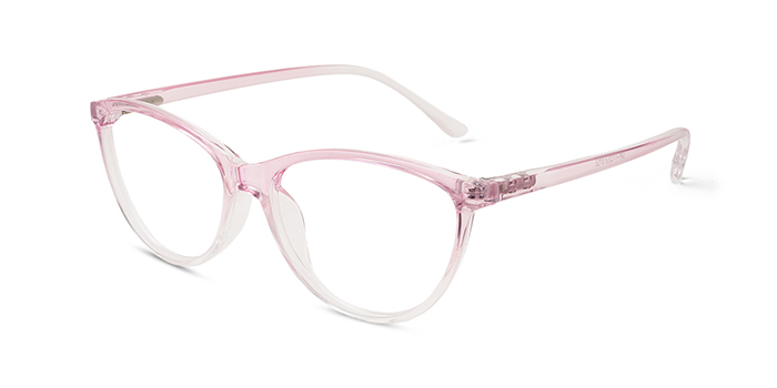  Pink Full Frame Cateye Eyeglasses for Women