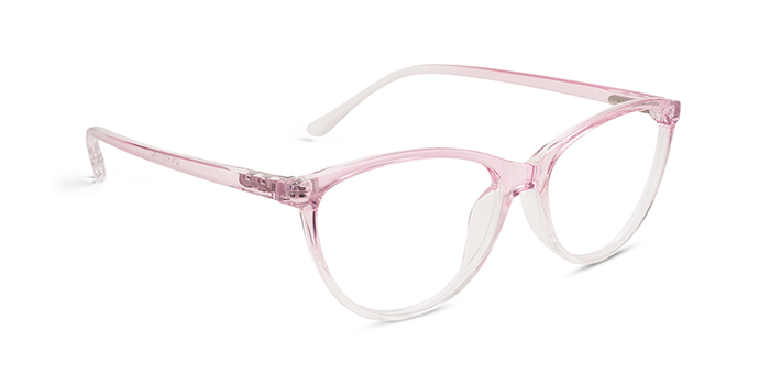  Pink Full Frame Cateye Eyeglasses for Women