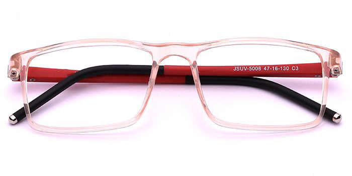  Pink Full Frame Color Changing Rectangle Eyeglasses for Kids