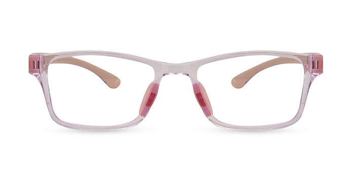  Pink Full Frame Rectangle Eyeglasses for Kids