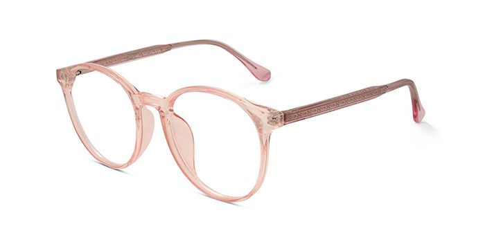  Pink Full Frame Round Eyeglasses for Women