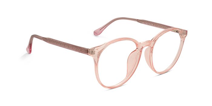  Pink Full Frame Round Eyeglasses for Women