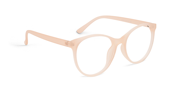  Peach Full Frame Round Eyeglasses for Women