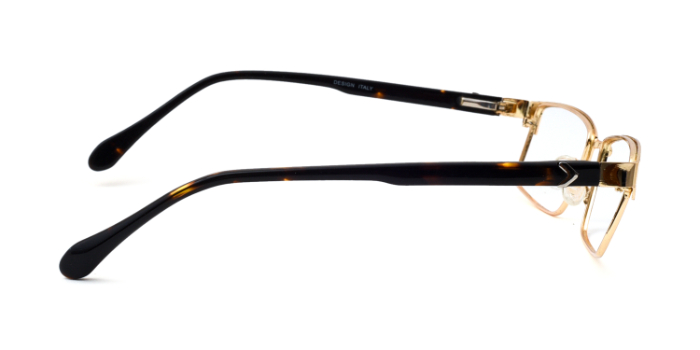  Gold Full Frame Rectangle Eyeglasses for Men and Women