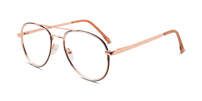  Gold Full Frame Aviator Eyeglasses for Men and Women