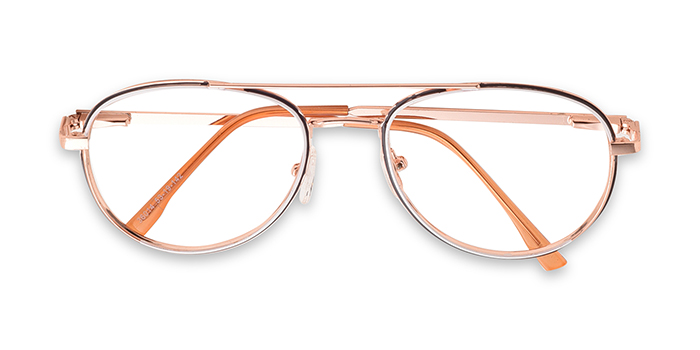  Gold Full Frame Aviator Eyeglasses for Men and Women