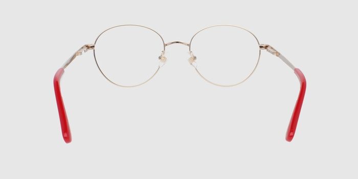  Gold Full rim Round Eyeglasses for Women