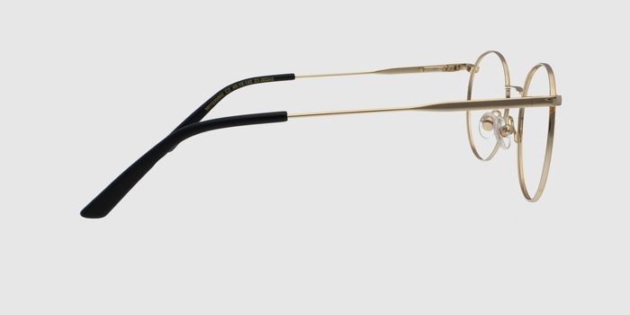  Gold Full rim Round Eyeglasses for Women