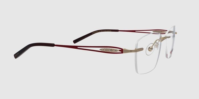  Gold Rimless Rectangle Eyeglasses for Men and Women