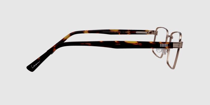  Gold Full frame Rectangle Eyeglasses for Men