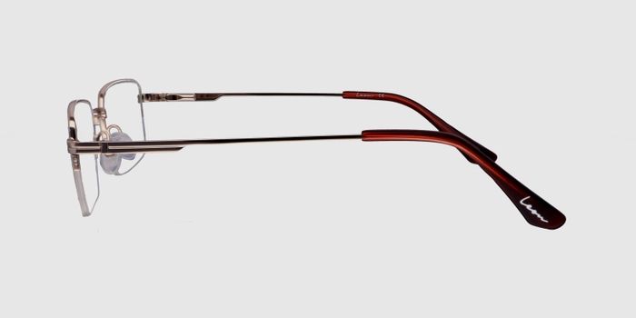  Gold Half rim Rectangle Eyeglasses for Men